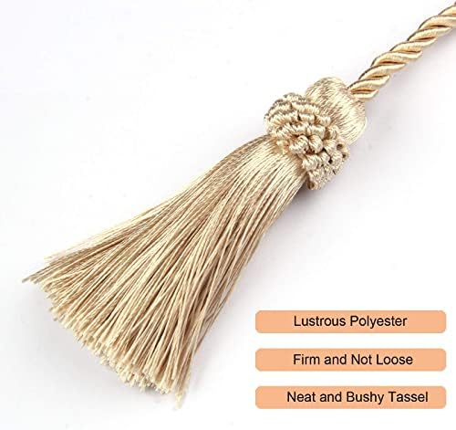 Curtain Tiebacks Handmade Curtain Holdbacks Rope with Tassel - Image 3