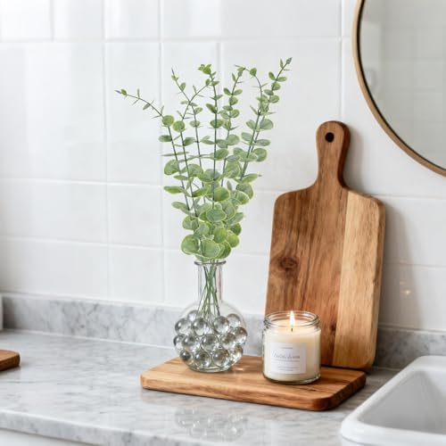 10pcs Eucalyptus Stems Artificial Eucalyptus Leaves Fake Greenery Branches Fake Flowers for Wedding Centerpiece Spring Easter Farmhouse Home Decoration - Image 5