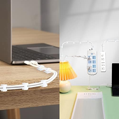 XHF 120PCS 5/8” White Adhesive Cable Wire Wall Light Clips, Cord Holder - Image 6