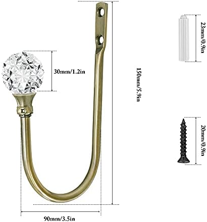 Curtain Holdback, 2pcs Wall Mounted Drapery Tiebacks, Sliver - Image 3