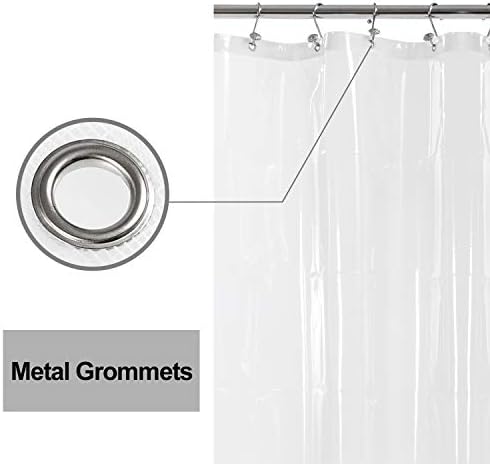 Barossa Design Plastic Shower Curtain Liner with 6 Magnets, Clear, 70x72 - Image 4