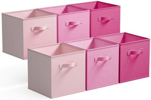 GRANNY SAYS 11x11 Cube Storage Bins, Cube Organizers, Pink Gradient, 6-Pack by GRANNYSAYS