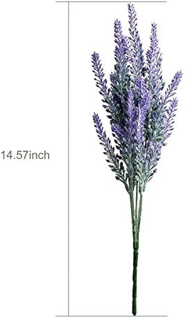 Artificial Lavender Flowers Bouquet in Purple, Fake Plants Christmas Decorations Ornaments for Home Decor Wedding Garden Office Patio Decoration Party Arrangement Outdoor Indoor - 8 pcs - Image 5