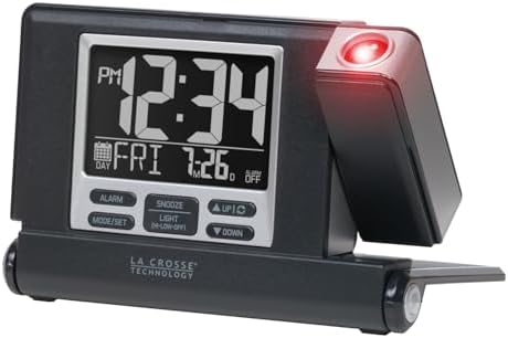 La Crosse Technology 616A-56647-INT Travel Projection Alarm with Fold Out Stand by LaCrosseTechnology