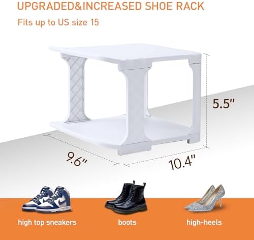 5 Tiers Vertical Shoe Rack, Narrow Free Standing Shoe Storage Organizer for Entryway and Small Closet, Stackable Shoe Holder Shelf Stability DIY, Grey - Image 2