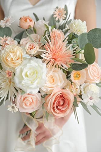 Serra Flora Artificial Flowers Combo Box Set Faux Flowers Bulk Flower Leaf with Stems Arrangements for DIY Wedding Bouquets Party Table Centerpieces Home Decorations Indoor Outdoor - Image 2