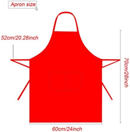 12 Pack Red Aprons for Women Men with 2 Pockets-Artist Baking Cooking Kitchen Aprons Bulk(24x28 inch, Red) - Image 2