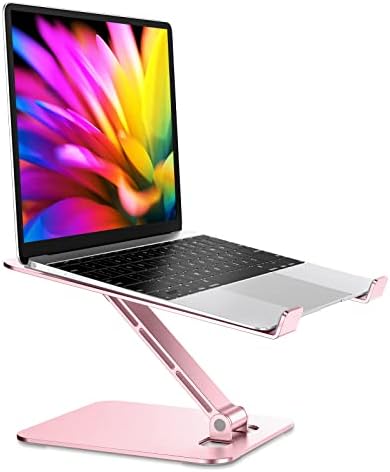 RIWUCT Aluminum Alloy Laptop Stand for Desk, Foldable Laptop Riser Holder by RIWUCT
