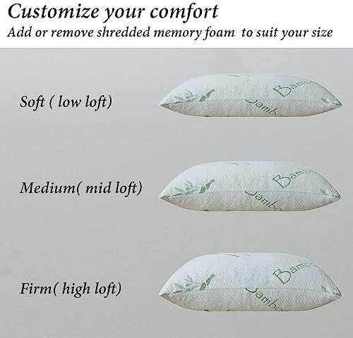 HOXXME King Size Memory Foam Pillows Set of 2, Bed Pillow for Sleeping, Firm Pillow Gel for Neck Support, Hotel Quality Bed Rest Pillow with Cooling Zippered Breathable Cover King 2 Pack - Image 6