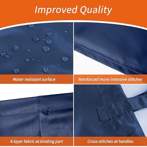 Polecasa Extra Heavy-Duty Laundry Bag with Handles, Navy, 28x36" - Image 5