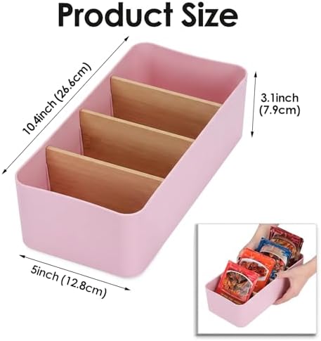 BSTKEY Seasoning Packet Organizer, Pink Plastic Storage Caddy for Pantry - Image 2