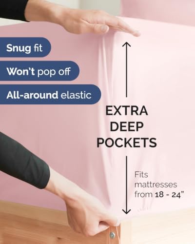 CGK Extra Deep Flex Top Split Head King Fitted Sheet Only - Lavender Pink - Image 2
