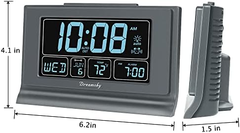 DreamSky Alarm Clocks for Bedrooms with Battery Backup, Auto Set - Image 6