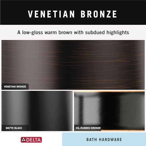 Delta Single Towel Hook for Bathroom or Kitchen| Venetian Bronze | Lahara Accessories - Image 3