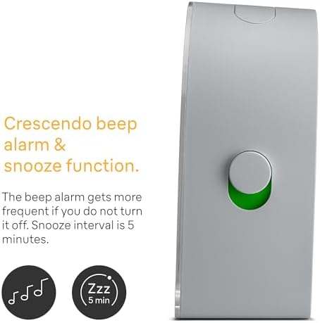 Braun Classic Analogue Alarm Clock with Snooze and Continuous Backlight, Quiet Quartz Movement, Crescendo Beep Alarm in Grey, Model BC22G - Image 3