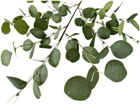4pcs 24in Artificial Eucalyptus Stems with 9 Branches Realistic Silk Faux Eucalyptus Greenery for Vase Wedding Bouquet Table Centerpiece Home Party Decor Pet Safe Pollen Free Fake Greenery - Image 6