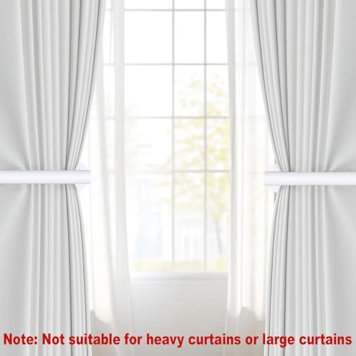 4pcs Curtain Holdbacks, Screw-in Curtain Tiebacks Curtain Tie Backs Curtain Holders for Wall Mounted Curtain Pull Backs for Drapes, Curtain Side Holders Hooks, 304 Stainless Steels, White - Image 3
