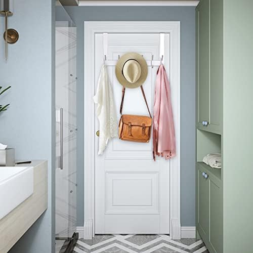 YUMORE Over the Door Hooks, Heavy Duty Door Hanger, White - Image 2
