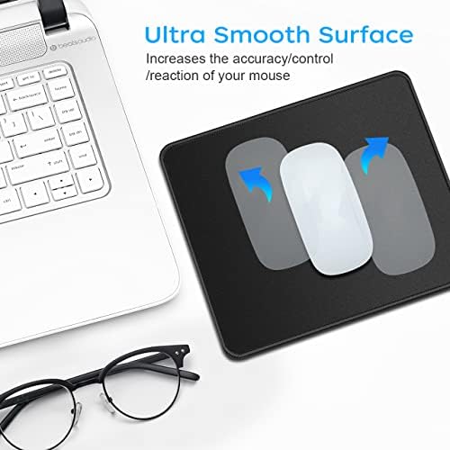 3 Pack Standard Mouse Pad with Stitched Edges, 10.3 x 8.3 in Black - Image 5