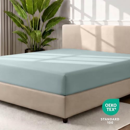Bare Home King Fitted Sheet - 1800 Ultra-Soft (King, Sea Spray) - Image 4