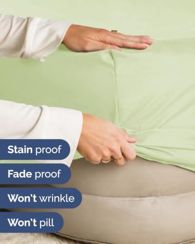 CGK Extra Deep Flex Top Split Head King Fitted Sheet - Light Sage Green - Image 6