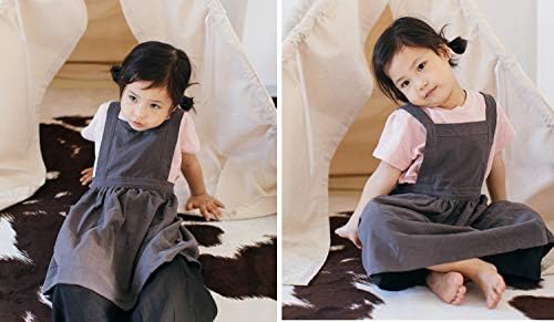 Children Cotton Apron Japanese Style Bib Home Clothes Painting Soft Comfort Pinafore Apron for Girls Boys - Image 6