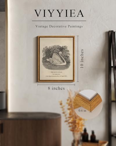 VIYYIEA Framed Wall Art Decor for Living Room, Grace Swan Decor, 8×10In - Image 5