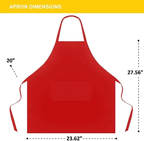 11 Pack Plain Color Bib Bulk Aprons for Women Men Chef, Waterproof Baking Painting Artist Cooking Kitchen Aprons with 2 Pockets (11, Multicolor) - Image 3