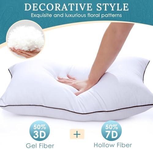 HUXMEYSON Pillows Standard Size Set of 2, Down Alternative Fill - Image 5