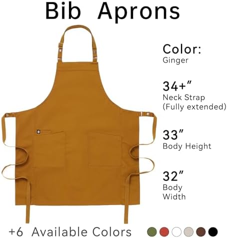 Chef Men Canvas Waterproof Apron Pocket 4251GB - Image 6