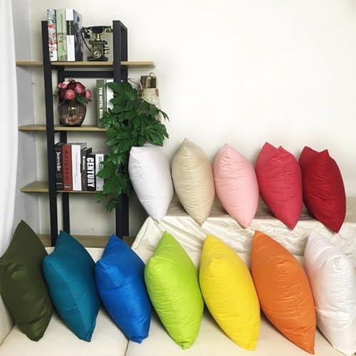 4-Pack 100% Cotton Comfortable Solid Decorative Throw Pillow Case,Thmyo Square Cushion Cover Pillowcase Sublimation Blank Pillow Covers DIY Throw Pillowcase for Sofa(20x20 inch/ 50x50cm,Lemon Yellow) - Image 5