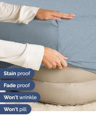 CGK Linens 2 Pack Extra Deep Twin XL Fitted Sheets - Heathered Blue - Image 5
