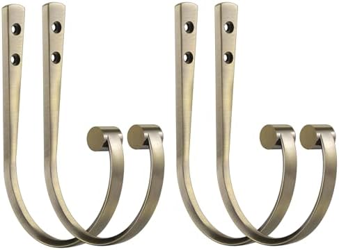 Curtain Holdbacks 4Pcs,Antique Bronze Barrel Zinc Alloy Curtain Tiebacks,Wall Mounted Curtain Holders for Drapes. by Mayrhyme