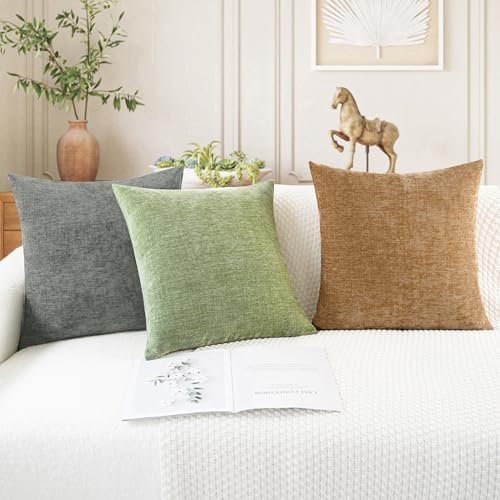 CaliTime Decorative Couch Throw Pillow Covers 26 X 26 Inches Medium Grey - Image 5