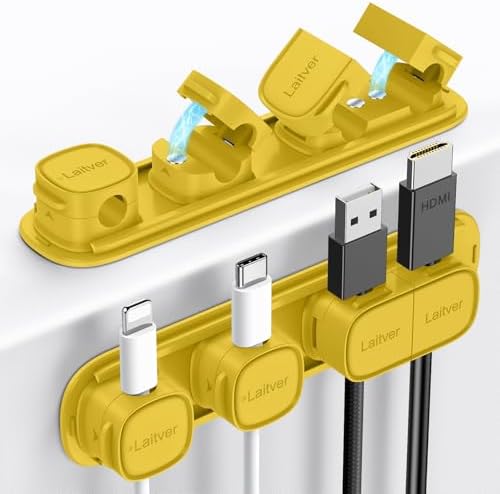 6 Pack Magnetic Cable Clips [1s Open/Lock], Cord Organizer Holder by Unknown
