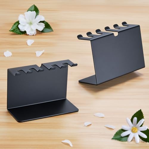 Electric Toothbrush Head Holder, Tooth Brushing Holder, Wall Mounted Toothbrush Holders Shower Bathroom, Self Adhesive or Desktop Tooth Brush Holder Organiser (Black, Medium) - Image 3