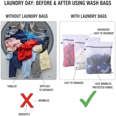 Kimmama Lingerie Bags for Washing Delicates, Mesh Laundry Bag for Delicates - Image 5