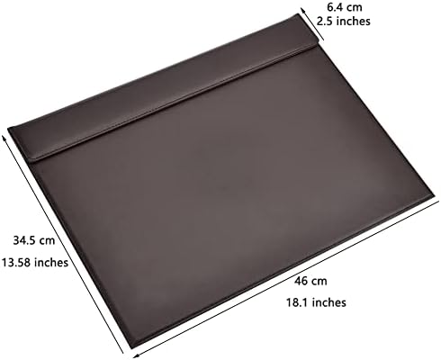 KINGFOM 18''x14'' Large Rectangle A3 Desk Writing & Drawing Desk Pad &Board Table Protector Mat with Paper Clip on Top Brown - Image 3