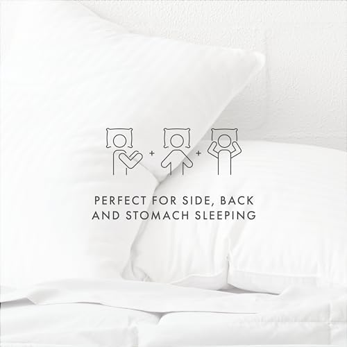 Linen Market Cooling Gel Queen Pillows Set of 2-100% Cotton Cover, Soft Gel-Fiber Filling, Bed Pillows for All Sleepers, Odorless and Non-Toxic, Perfect Firmness for Cool Comfort - Image 4