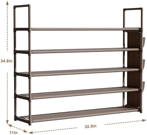 OYREL Shoe Rack 5 Tier 20-25 Storage Capacity Shoes Organizer - Image 3