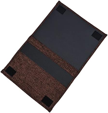 Zafit Linen 4 Pockets Bedside Caddy, Bedside Storage Organizer for Magazine, Remotes, Phone (Coffee) - Image 4