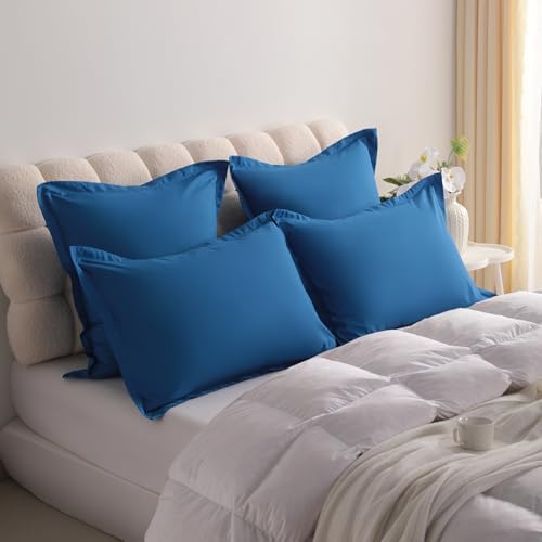 NTBAY King Pillow Shams, Set of 2, Microfiber, Royal Blue - Image 2
