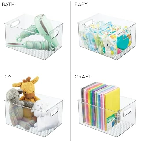iDesign Pantry Organizer Bins with Handles, Set of 2, Clear - Image 7