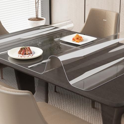 Oterri Clear Writing Desk Pad, 36’’x20” Heat Resistant Waterproof PVC Round Edge Durable Desk Protect Mat, Anti-Static Writing Mat Table Protector by Oterri