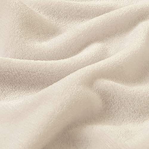 BEDELITE Fleece Blanket Soft Plush Twin Size Blanket Beige 60"x80" - Image 4