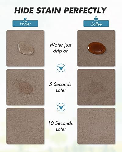 AMOAMI Coffee Mat Hide Stain Rubber Backed Absorbent Dish Drying Mat for Kitchen Counter - Fits Under Coffee Maker or Machine - Image 2