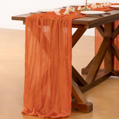 Cheesecloth Table Runner Fall Boho Wedding Birthday Party Home Decor - Image 4