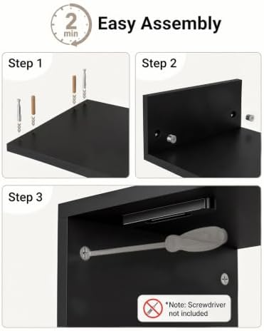 1home Ergonomic Monitor Stand Riser, 21.3 Inch Wood Desktop Stand with Cellphone Holder and Cable Management, Black - Image 6