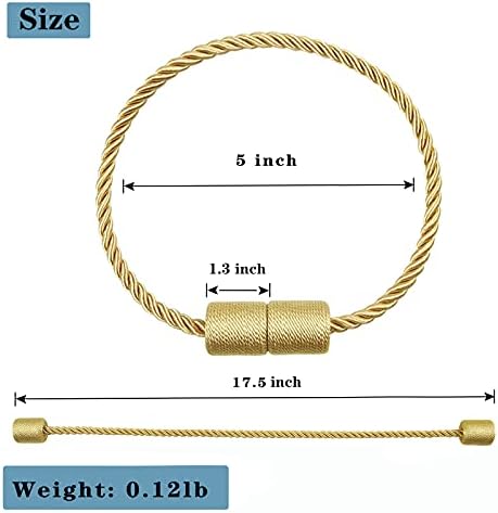 Magnetic Curtain Tiebacks Holdbacks Decorative Tie Backs for Windows Porlau - Image 2