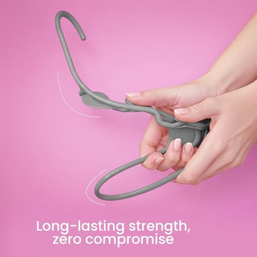 Utopia Home Plastic Hangers 50 Pack – Space Saving Clothes Hanger Grey - Image 4